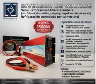 INVERSOR DE VOLTAJE 12VDC/220VAC 1500W MODIFICADA